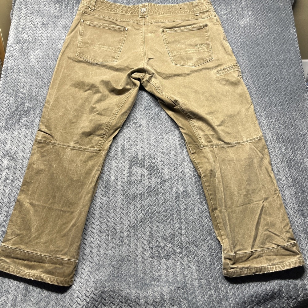 KUHL Rydr Pants Men's Size 42X30.5 Khaki Tan‎ Patina Dye Outdoors Workwear - Picture 6 of 16